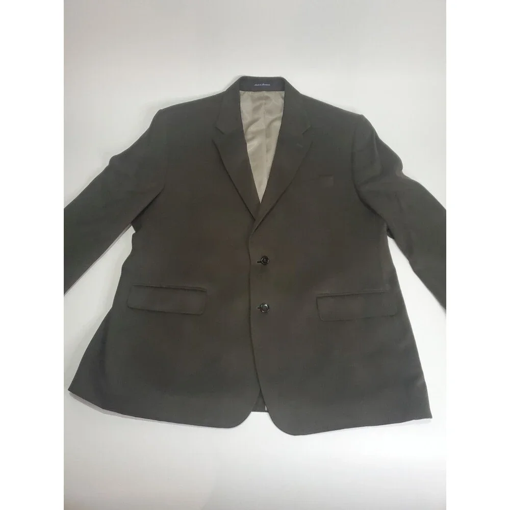 Chaps By Ralph Lauren Men's Suit Jacket Blazer 2 Button, Brown, 48R